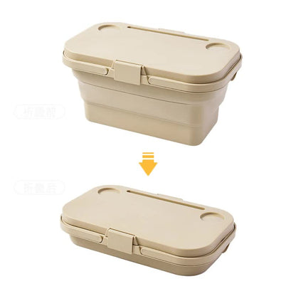 Army Green Foldable Outdoor Picnic Basket with Lid and Tabletop