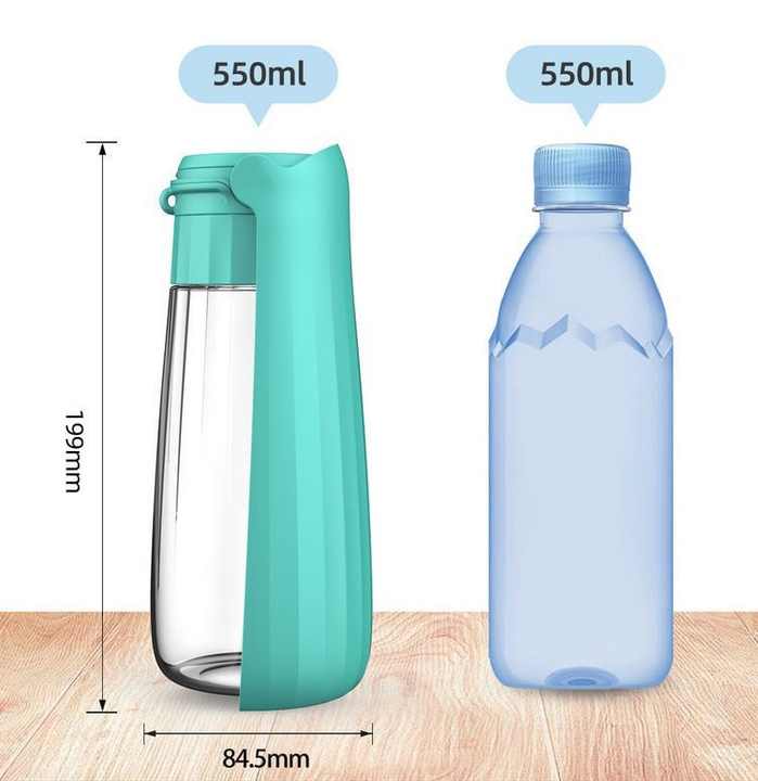 Green Portable Dog Water Bottle - Leak-Proof Travel Pet Hydration Solution